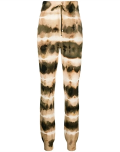 Спортивные брюки в рубчик с принтом тай-дай, оранжевый Amiri