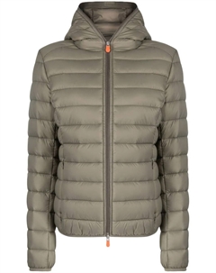 Пуховик с капюшоном, зеленый Save the duck