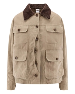 Куртка с вельветовым воротником и накладными карманами, светло-коричневый Aspesi