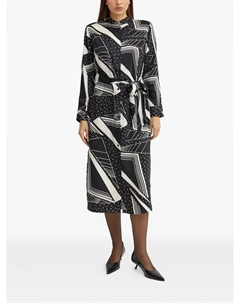 Платье миди с геометрическим принтом, черный Lauren ralph lauren