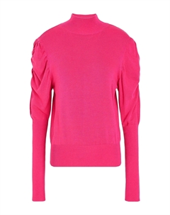 Водолазка Viscose Blend Puff Shoulder Crewneck, фуксия 8 by yoox