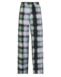 Брюки Fluid Plaid Wide-Leg Trousers, черный 8 by yoox