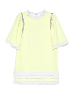 Мини-платье с отделкой из бахромы, желтый Loulou