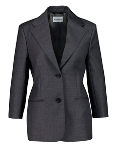 Однобортный пиджак на двух пуговицах, серый Givenchy