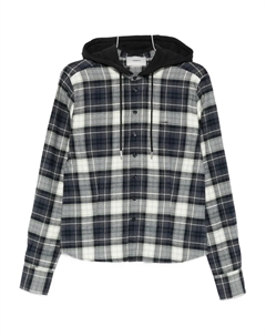 Рубашка с капюшоном в клетку, белый Coperni