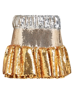 Мини-юбка, серебряный Rabanne