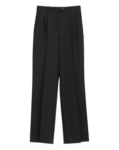 Брюки с поясными шлевками и защипами, черный The row