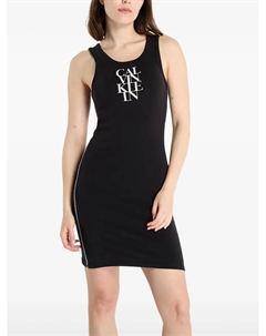 Платье мини без рукавов, черный Calvin klein