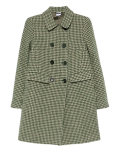 Двубортное пальто в клетку, зеленый Aspesi
