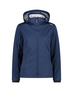 Женская куртка Softshell с капюшоном и застежкой-молнией, цвет blue-ghiaccio Cmp