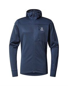 Толстовка с капюшоном, средняя длина, многослойный капюшон для мужчин, синий Haglöfs