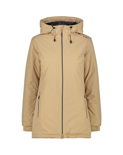 Куртка женская куртка длинная с фиксированным капюшоном, цвет sesamo Cmp