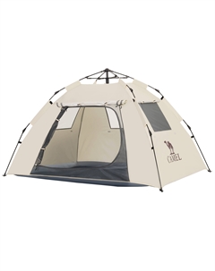 Палатка для кемпинга с автоматической установкой Press and Pop Up Однокомнатная для парка и отдыха на природе, белый Camel