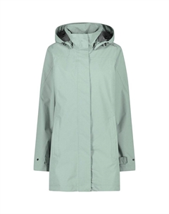 Женская куртка-дождевик с капюшоном на кнопках, зеленый Cmp