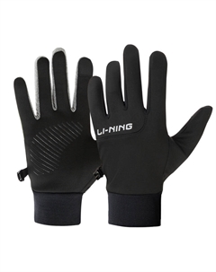 Велосипедные перчатки для активного отдыха ветрозащитные унисекс polyester, Black[Touchscreen Anti-Slip/Sweat-Resistant Thermal] Li-ning