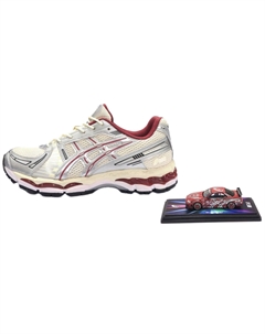 GEL Kayano 12.1 устойчивые к истиранию низкие повседневные кроссовки для бега unisex silver red Asics