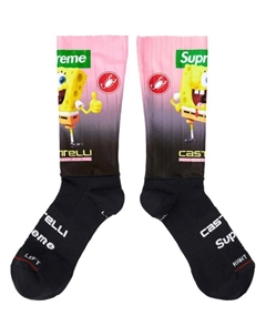 Губка Бэби, Collaboration велосипедные носки Unisex, черный Supreme