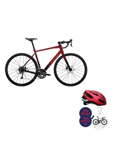 Шоссейный велосипед Domane AL 2 с карбоновой вилкой, внутренней прокладкой тросов и дисковыми тормозами, темно-красный Trek