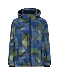 Детская куртка с капюшоном на кнопках, синий Cmp