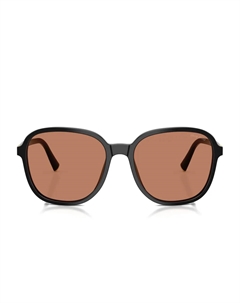 Солнцезащитные очки в квадратной оправе, коричневый Miu miu