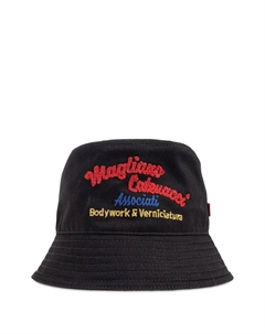 Панама с вышивкой, черный Dsquared2