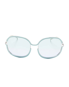 Солнцезащитные очки в круглой оправе, синий Christian roth