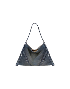 Сумка через плечо, 100% хлопок с телячьей кожей, средний размер, цвет army blue, женская Givenchy