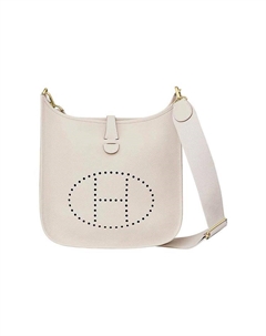 HERMES Сумка через плечо Evelyne Clemence Bullock Leather, кроссбоди женская 10 Craie Milkshake White Hermès
