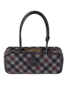 Сумка Beau Blended Material для женщин Slate Gray & Cocoa Brown Miu miu