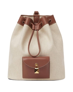 Дополнительная хлопковая сумка-ведро, рюкзак обычный женский natural, caramel и sun gold Loro piana