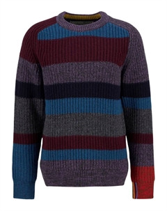 Свитер в полоску с круглым вырезом, серый Chiara d'este