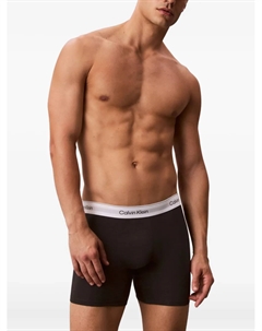 Боксеры с логотипом на поясе (упаковка из трёх штук), черный Calvin klein underwear