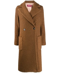 Фактурное двубортное пальто Guardaroba