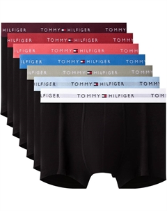 Трусы мужские 4 шт, светло-голубой/белый/красный/синий/серый/фуксия Tommy hilfiger
