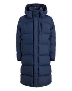 Утеплённая бомбер-куртка с капюшоном, синий Polo ralph lauren