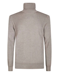 Свитер в рубчик с высоким воротником, нейтральный Tagliatore