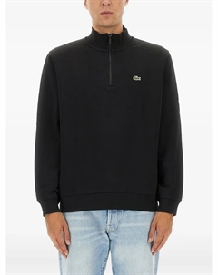 Свитшот с нашивкой-логотипом, черный Lacoste