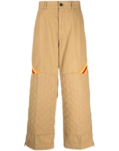 Стеганые брюки прямого кроя, бежевый Incotex