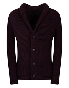 Кардиган с воротником-шалькой, фиолетовый Tagliatore