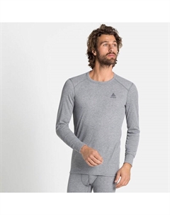 Рубашка с длинным рукавом, топ с круглым вырезом, размер L/S, активная, теплая, эко, серый Odlo