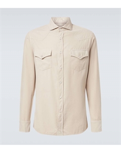 Хлопковая рубашка из вельвета, C7057 Brunello cucinelli