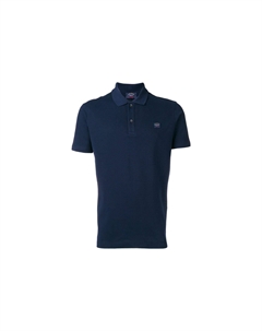Футболка-поло из органического хлопка с аппликацией логотипа, синий Paul & shark
