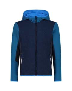 Толстовка с капюшоном, мужская куртка с фиксированным капюшоном, цвет petrol Cmp