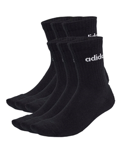 Носки линейные с мягкой подкладкой, упаковка 6 пар, черный Adidas
