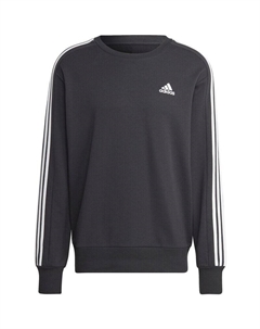 Свитшот Essentials из французского трикотажа с тремя полосками, черный Adidas
