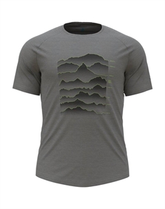 Футболка с круглым вырезом, s/s ascent p, серый Odlo