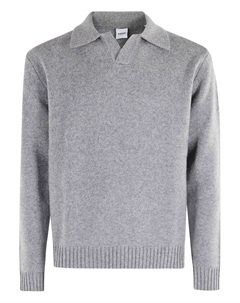 Поло с длинными рукавами и воротником, серый Aspesi