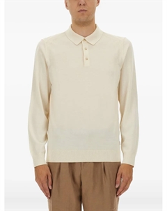 Поло с длинными рукавами, кремовый Boss