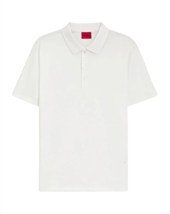 Рубашка поло из ткани пике, белый Hugo