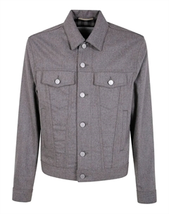 Рубашка-куртка с карманами на пуговицах, серый Jacob cohen
